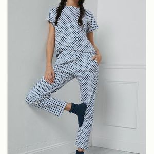 Roller Rabbit heart pajamas set L